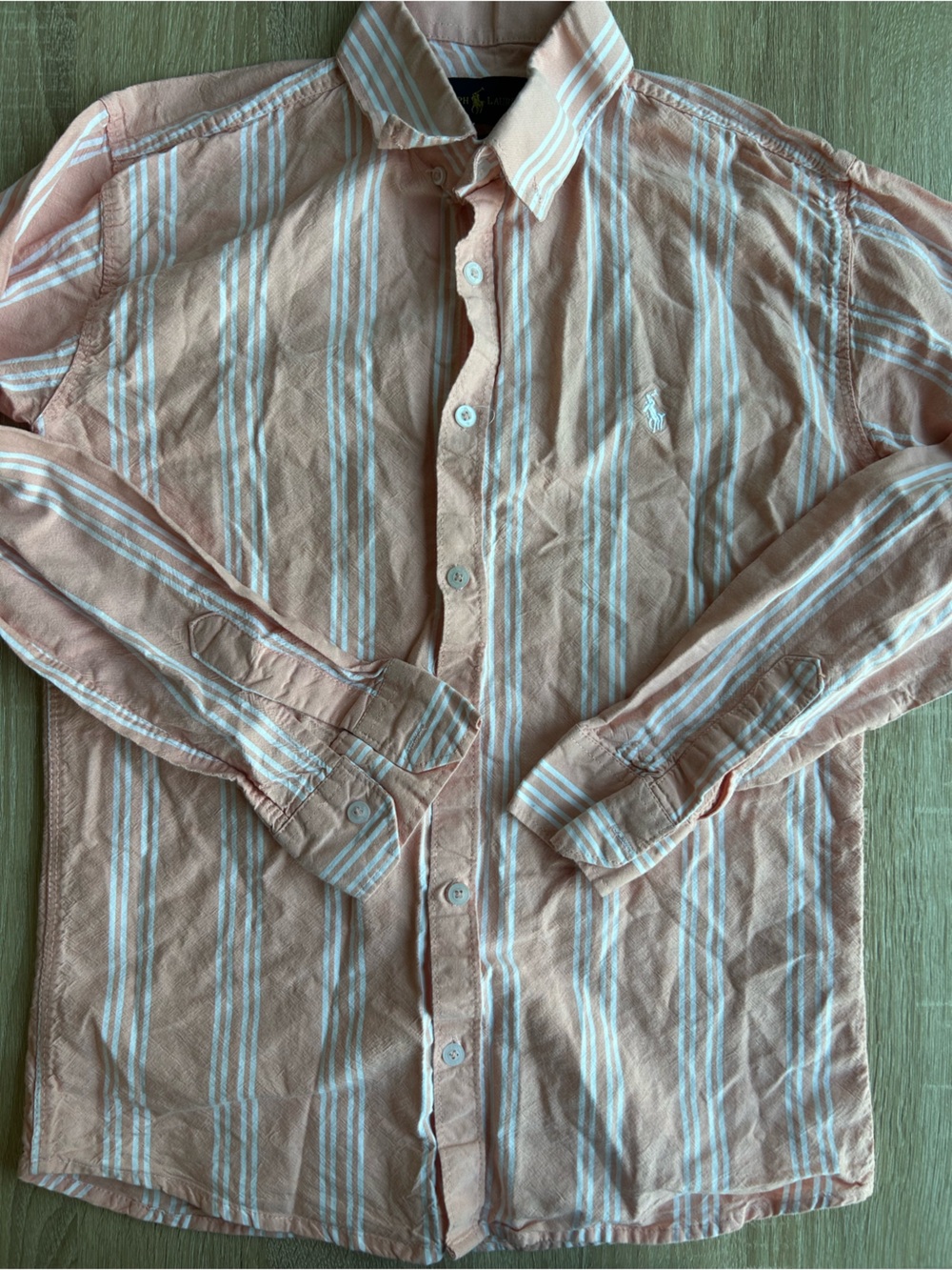 Ralph Lauren Coral Button Down Blouse M